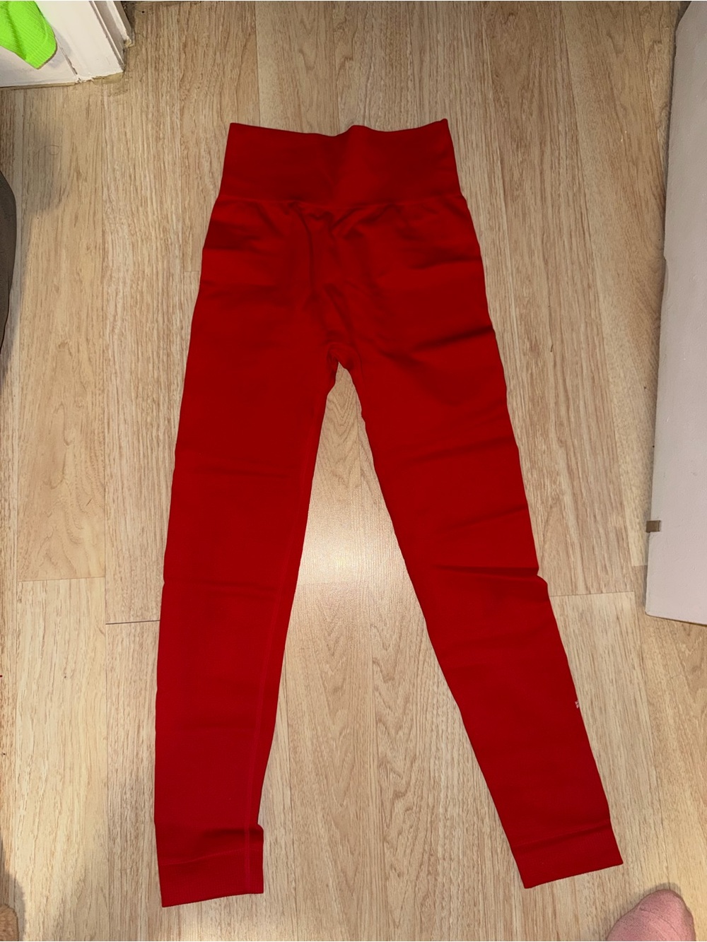 Red High-Waist Leggings